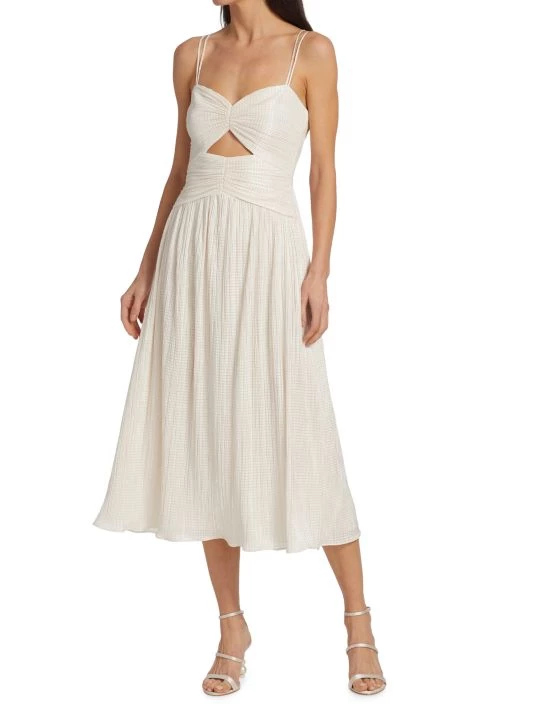 ML Monique Lhuillier Cut-Out Knit Midi Dress 4 ML Monique Lhuillier Cut-Out Knit Midi Dress - Image 2