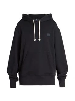 Acne Studios Fennis Drawstring Hoodie Light Grey Melange