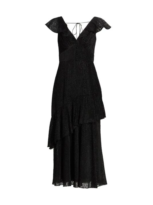 ML Monique Lhuillier Velvet Ruffle Dress 3 ML Monique Lhuillier Velvet Ruffle Dress