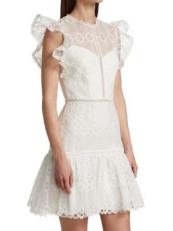 ML Monique Lhuillier Lace Cap-Sleeve Minidress -Acne Studios And ML Monique Lhuillier Sales unnamed file 1538