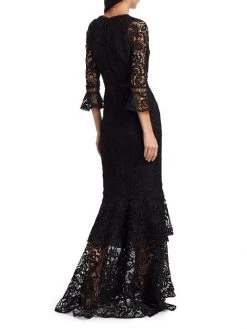 ML Monique Lhuillier Three-Quarter Sleeve Lace Trumpet Gown Parfait 14 ML Monique Lhuillier Three-Quarter Sleeve Lace Trumpet Gown Parfait -Acne Studios And ML Monique Lhuillier Sales unnamed file 1550