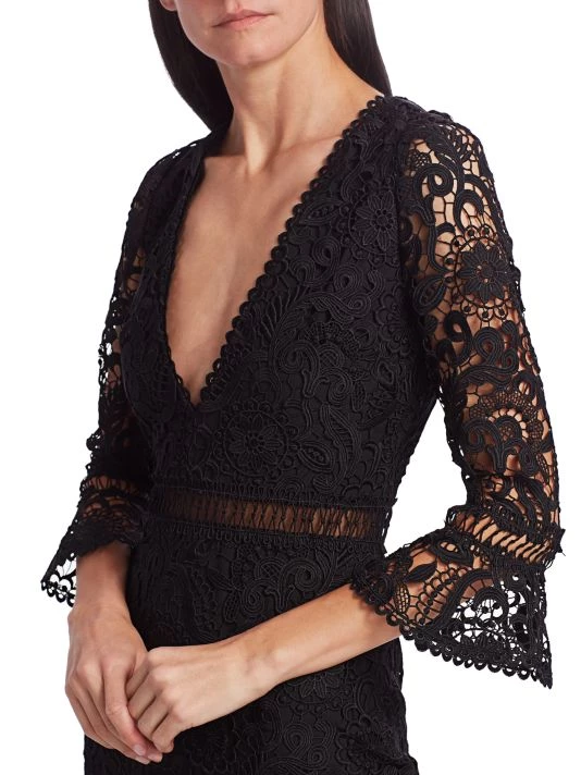 ML Monique Lhuillier Three-Quarter Sleeve Lace Trumpet Gown Parfait 7 ML Monique Lhuillier Three-Quarter Sleeve Lace Trumpet Gown Parfait - Image 6