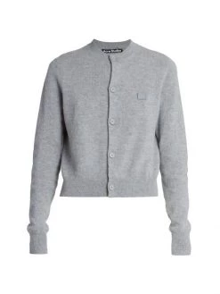 Acne Studios Keva Wool Cardigan Grey Melange