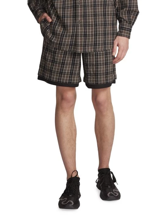 Acne Studios Rong Flannel Check Shorts For Men 5 Acne Studios Rong Flannel Check Shorts For Men - Image 3