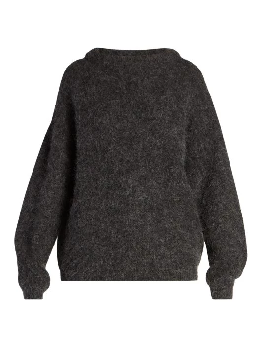 Acne Studios Dramatic Mohair-Blend Sweater Soft Green Melange 5 Acne Studios Dramatic Mohair-Blend Sweater Soft Green Melange - Image 3