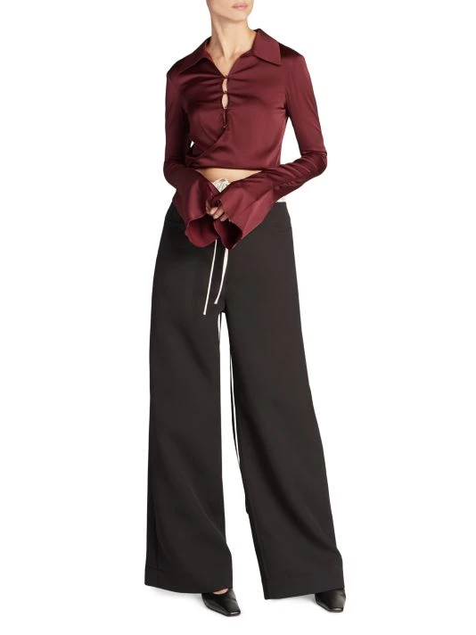 Acne Studios Teba Satin Cropped Top 4 Acne Studios Teba Satin Cropped Top - Image 2