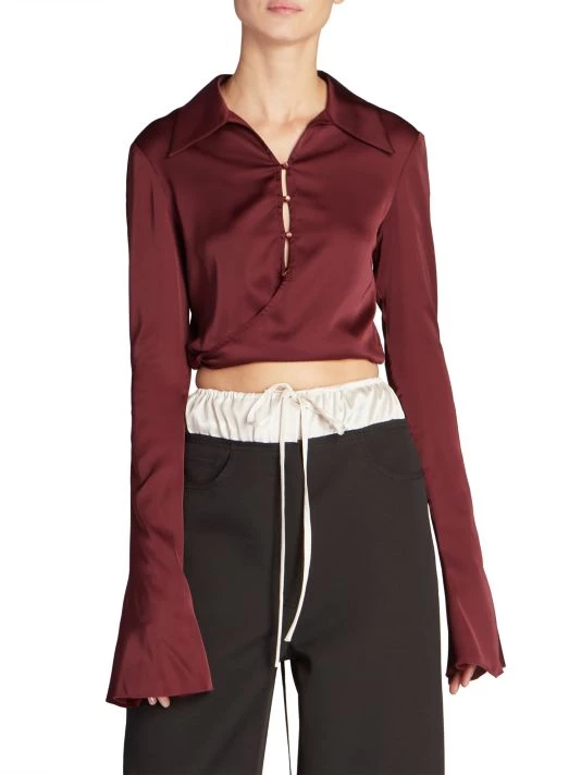 Acne Studios Teba Satin Cropped Top 5 Acne Studios Teba Satin Cropped Top - Image 3