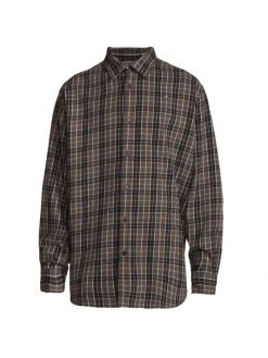 Acne Studios Saco Flannel Check Pattern Shirt For Men