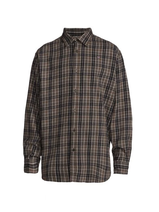 Acne Studios Saco Flannel Check Pattern Shirt For Men 3 Acne Studios Saco Flannel Check Pattern Shirt For Men