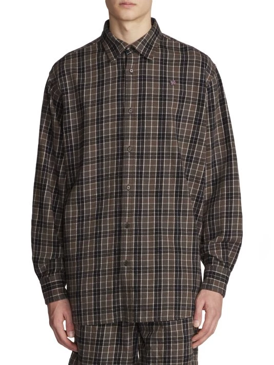 Acne Studios Saco Flannel Check Pattern Shirt For Men 5 Acne Studios Saco Flannel Check Pattern Shirt For Men - Image 3