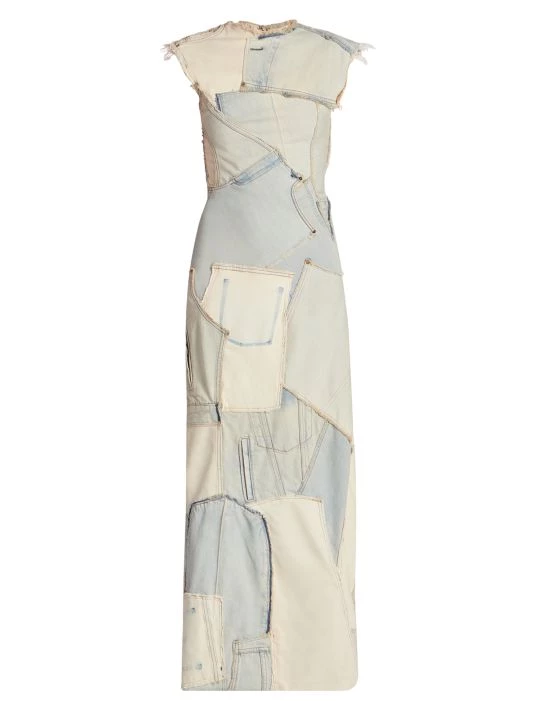 Acne Studios Diska Denim Patchwork Gown 3 Acne Studios Diska Denim Patchwork Gown