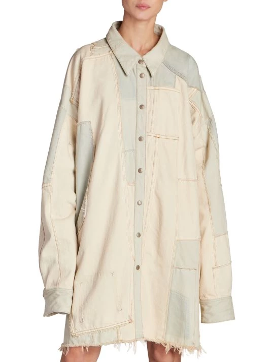 Acne Studios Slussen Cotton Patchwork Denim Shirtdress 5 Acne Studios Slussen Cotton Patchwork Denim Shirtdress - Image 3