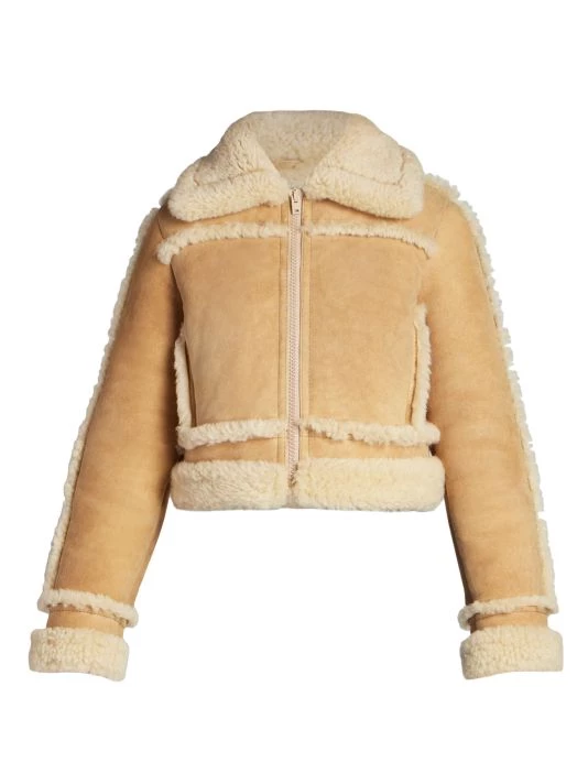 Acne Studios Lalita Lamb Shearling-Trim Jacket 3 Acne Studios Lalita Lamb Shearling-Trim Jacket
