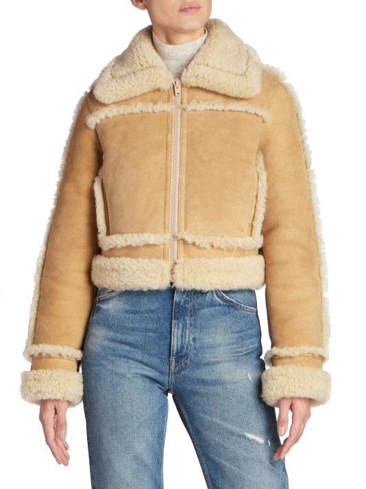 Acne Studios Lalita Lamb Shearling-Trim Jacket 5 Acne Studios Lalita Lamb Shearling-Trim Jacket - Image 3