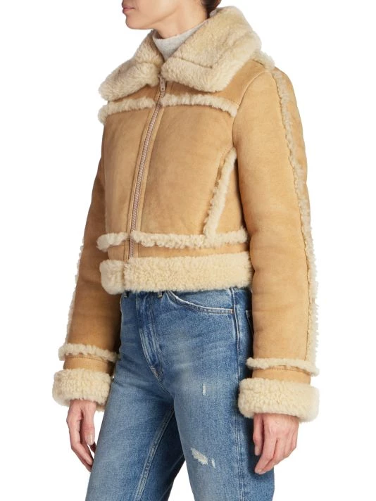 Acne Studios Lalita Lamb Shearling-Trim Jacket 6 Acne Studios Lalita Lamb Shearling-Trim Jacket - Image 4