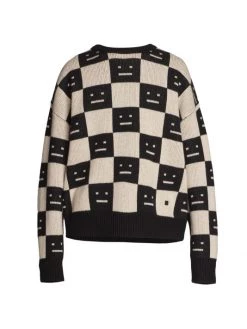 Acne Studios Katlas Checkerboard Wool Sweater For Men