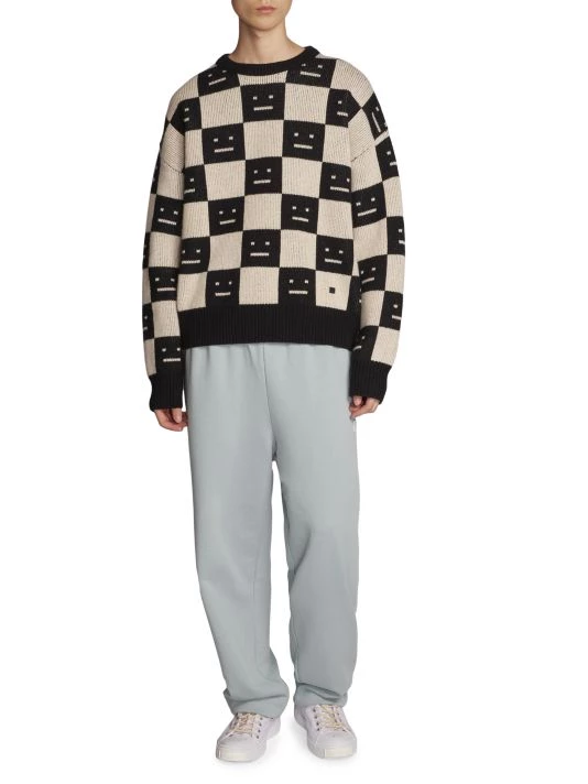 Acne Studios Katlas Checkerboard Wool Sweater For Men 4 Acne Studios Katlas Checkerboard Wool Sweater For Men - Image 2