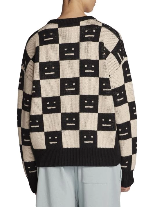 Acne Studios Katlas Checkerboard Wool Sweater For Men 7 Acne Studios Katlas Checkerboard Wool Sweater For Men - Image 5