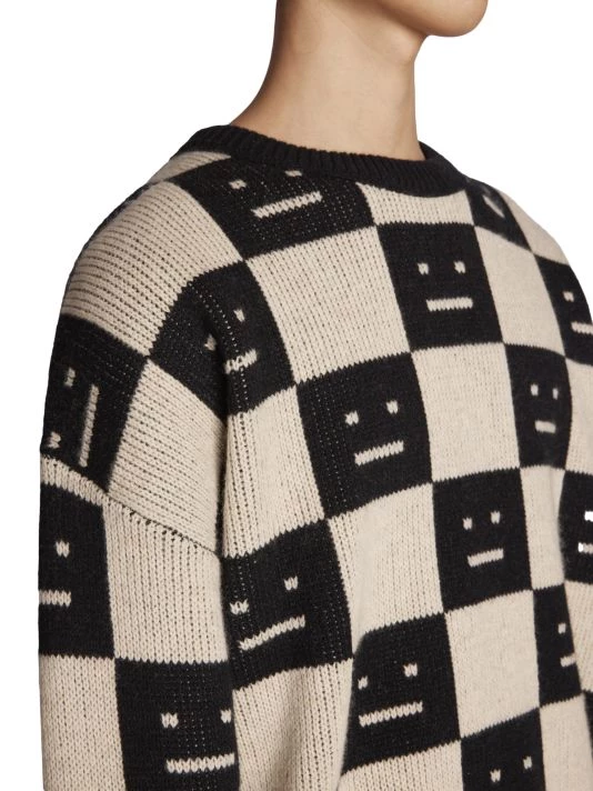 Acne Studios Katlas Checkerboard Wool Sweater For Men 8 Acne Studios Katlas Checkerboard Wool Sweater For Men - Image 6