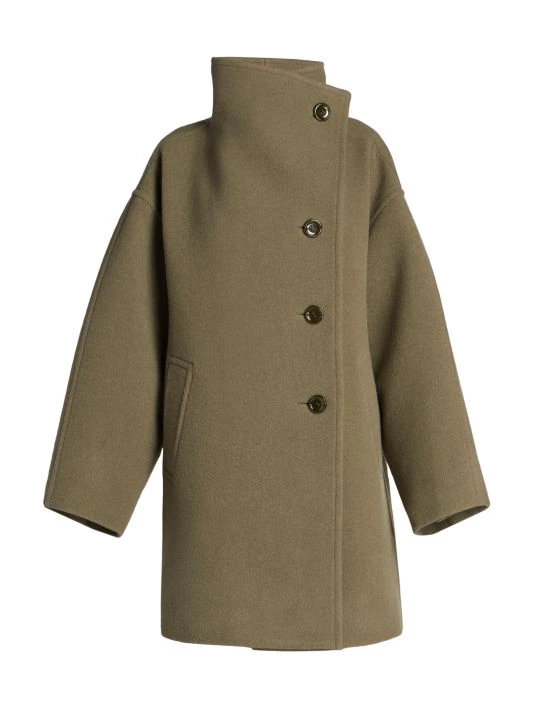 Acne Studios Oschelle Wool-Blend Coat Hunter Green 6 Acne Studios Oschelle Wool-Blend Coat Hunter Green - Image 4