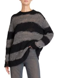 Acne Studios Kalia Block Stripe Distressed Sweater -Acne Studios And ML Monique Lhuillier Sales unnamed file 682
