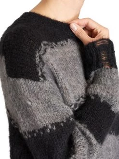 Acne Studios Kalia Block Stripe Distressed Sweater -Acne Studios And ML Monique Lhuillier Sales unnamed file 685