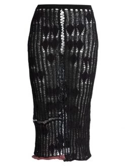 Acne Studios Komiko Ladder Diamond Stitch Skirt