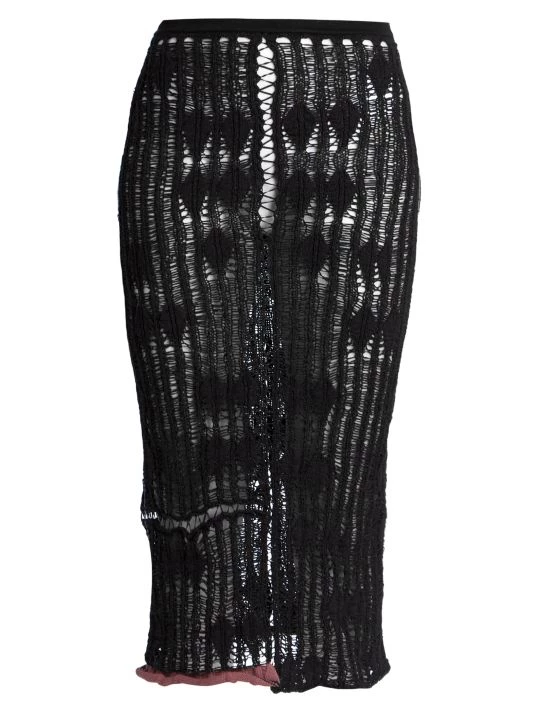Acne Studios Komiko Ladder Diamond Stitch Skirt 3 Acne Studios Komiko Ladder Diamond Stitch Skirt