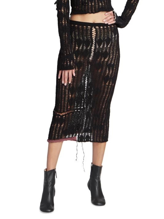 Acne Studios Komiko Ladder Diamond Stitch Skirt 5 Acne Studios Komiko Ladder Diamond Stitch Skirt - Image 3