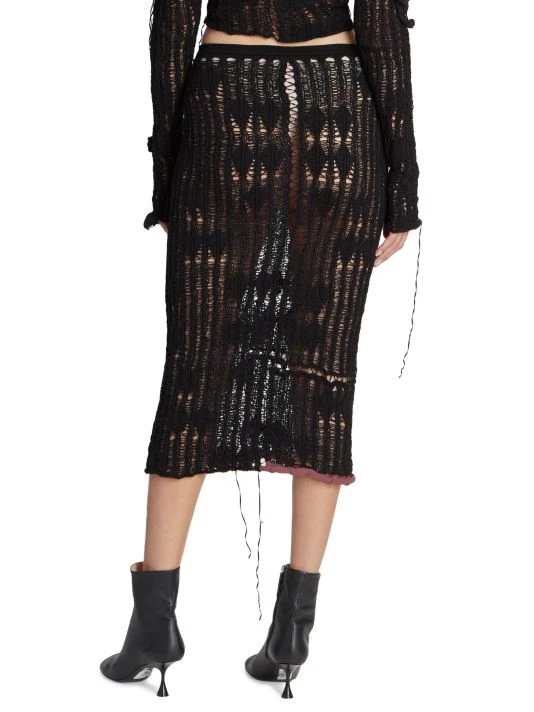 Acne Studios Komiko Ladder Diamond Stitch Skirt 7 Acne Studios Komiko Ladder Diamond Stitch Skirt - Image 5