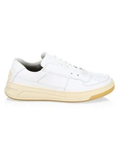 Acne Studios Perey Lace-Up Leather Sneakers For Men White