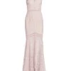 ML Monique Lhuillier Lace V-Neck Gown