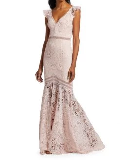 ML Monique Lhuillier Lace V-Neck Gown 11 ML Monique Lhuillier Lace V-Neck Gown -Acne Studios And ML Monique Lhuillier Sales unnamed file 822