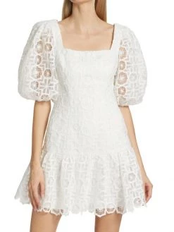 ML Monique Lhuillier Lace Puff-Sleeve Organza Minidress 11 ML Monique Lhuillier Lace Puff-Sleeve Organza Minidress -Acne Studios And ML Monique Lhuillier Sales unnamed file 864