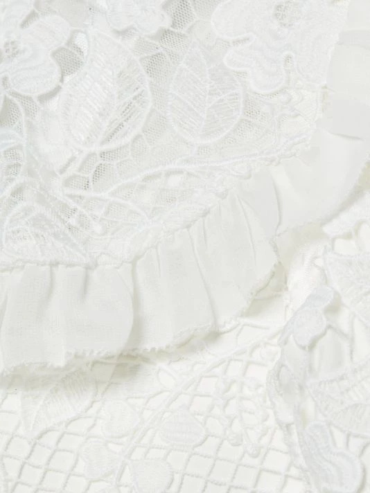 ML Monique Lhuillier Lace Cap-Sleeve Midi-Dress 9 ML Monique Lhuillier Lace Cap-Sleeve Midi-Dress - Image 7