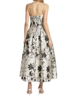 ML Monique Lhuillier Pleated Jacquard Midi-Dress -Acne Studios And ML Monique Lhuillier Sales unnamed file 912