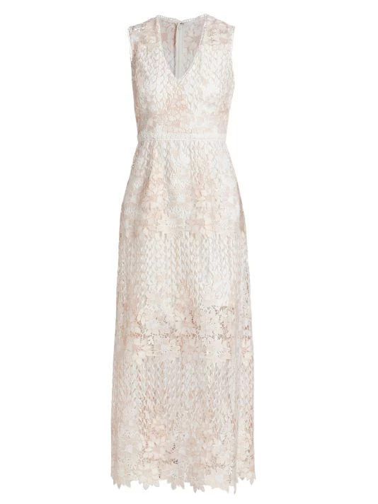 ML Monique Lhuillier Lace Midi A-Line Dress 3 ML Monique Lhuillier Lace Midi A-Line Dress