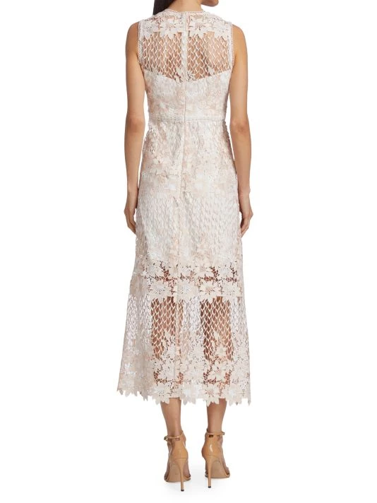 ML Monique Lhuillier Lace Midi A-Line Dress 7 ML Monique Lhuillier Lace Midi A-Line Dress - Image 5