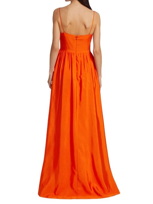 ML Monique Lhuillier Faille Twist-Front High-Low Dress 7 ML Monique Lhuillier Faille Twist-Front High-Low Dress - Image 5