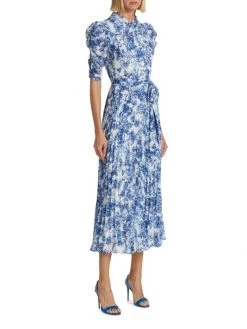 ML Monique Lhuillier Pleated Short-Sleeve Midi-Dress -Acne Studios And ML Monique Lhuillier Sales unnamed file 946