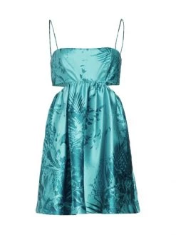 ML Monique Lhuillier Mikado Cut-Out Minidress