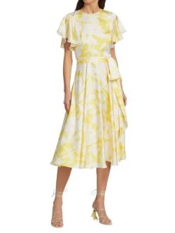 ML Monique Lhuillier Flutter-Sleeve Midi Dress 11 ML Monique Lhuillier Flutter-Sleeve Midi Dress -Acne Studios And ML Monique Lhuillier Sales unnamed file 959