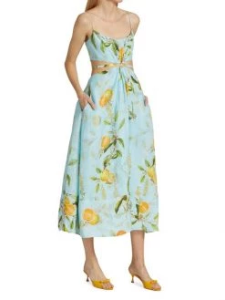 ML Monique Lhuillier Linen-Blend Cutout A-Line Midi-Dress 11 ML Monique Lhuillier Linen-Blend Cutout A-Line Midi-Dress -Acne Studios And ML Monique Lhuillier Sales unnamed file 973