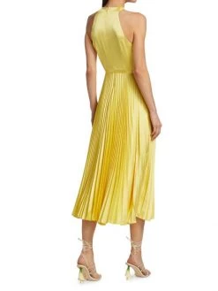 ML Monique Lhuillier Satin Halter Pleated Midi-Dress 13 ML Monique Lhuillier Satin Halter Pleated Midi-Dress -Acne Studios And ML Monique Lhuillier Sales unnamed file 996